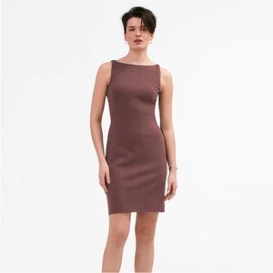 MM LaFleur Lydia Dress Plum 10 Twisted Straps, Business Chic